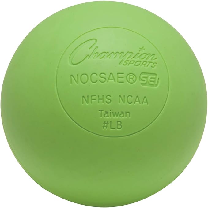 Champion Sports Lacrosse Balls – Official Size SEI Certified, Multi-Color Packs of 3, 6, or 12 for Practice & Games