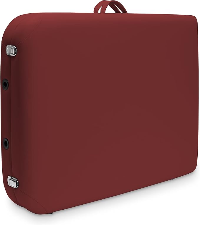 Saloniture Basic Portable Folding Massage Table - Burgundy