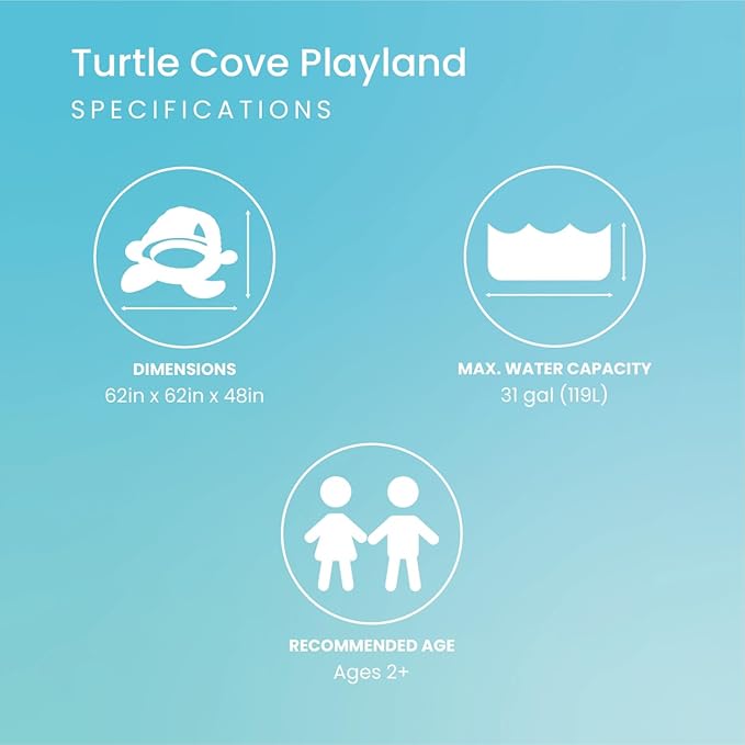 INTEX 48677EP Inflatable Turtle Cove Playland: Paddling Pool or Ball Pit - 86" x 81" x 38"