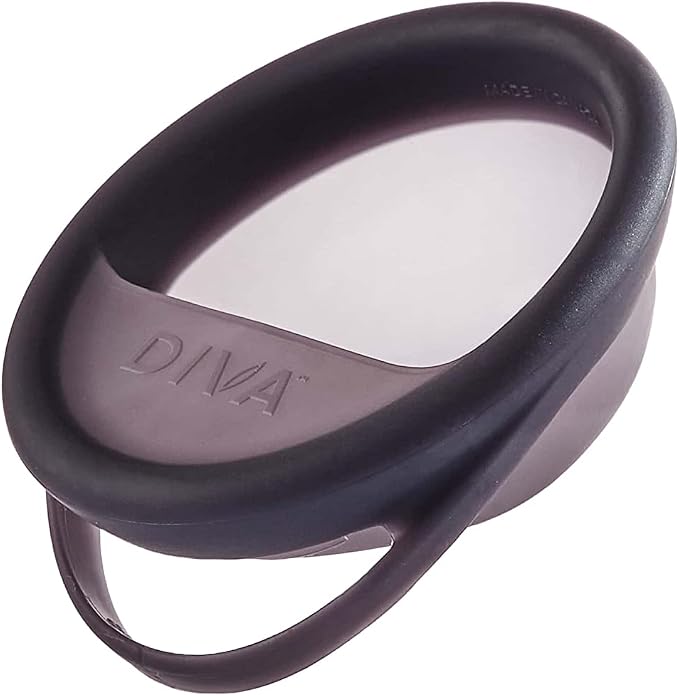 Diva Disc - Comfortable, Reusable Menstrual Disc with Leakproof Shield - for Up to 12 Hours of Continuous Wear - 100% Medical Grade Silicone - Holds 7 Tampons of Flow - One Size Fits Most