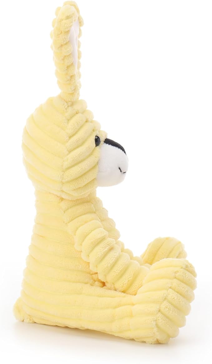 Apricot Lamb Yellow Corduroy Bunny Stuffed Animals for Kids, Soft Cute Plush Toys for Baby Girl and Boy, 9 Inches