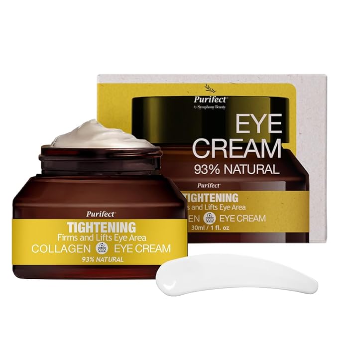 Purifect Tightening Collagen Eye Cream for Anti-Aging Support - Hydrating Under Eye Cream Treatment for Women & Men, Targets Fine Lines, Firming, Use Day or Night - 1 fl oz