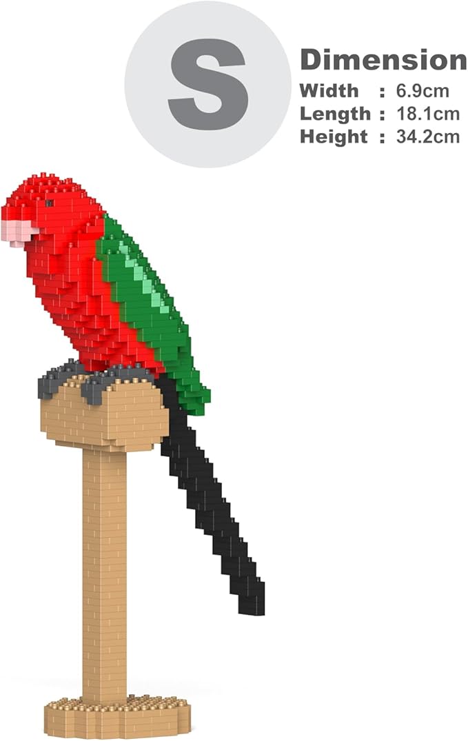 JEKCA King Parrot 01S | Parrot Plastic Building Blocks | Age 14+