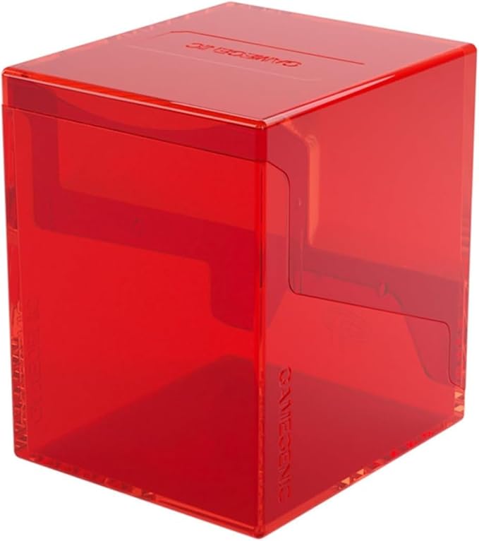 Gamegenic Bastion 100+ XL Deck Box - Compact, Secure, and Perfectly Organized for Your Trading Cards! Safely Protects 100+ Double-Sleeved Cards, Red Color, Made