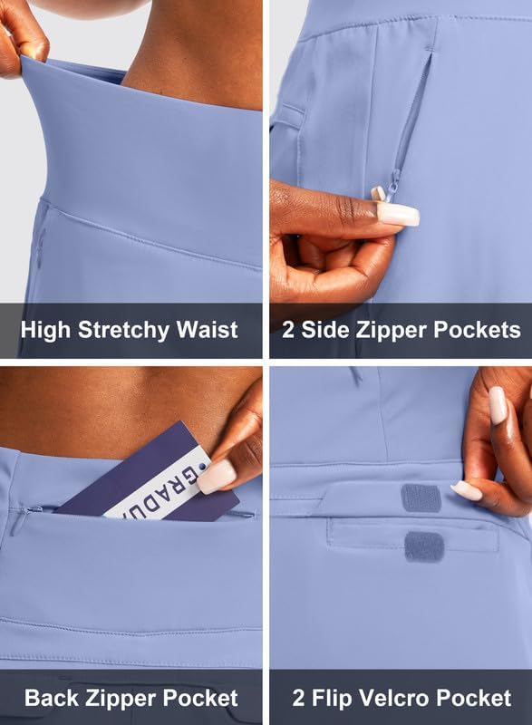 G Gradual Golf Skorts Skirts for Women with 5 Pockets Women's High Waisted Lightweight Athletic Skirt for Tennis Running