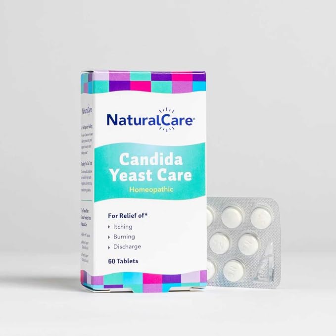 NaturalCare Candida Yeast Care, Homeopathic Tablets, 60 Count