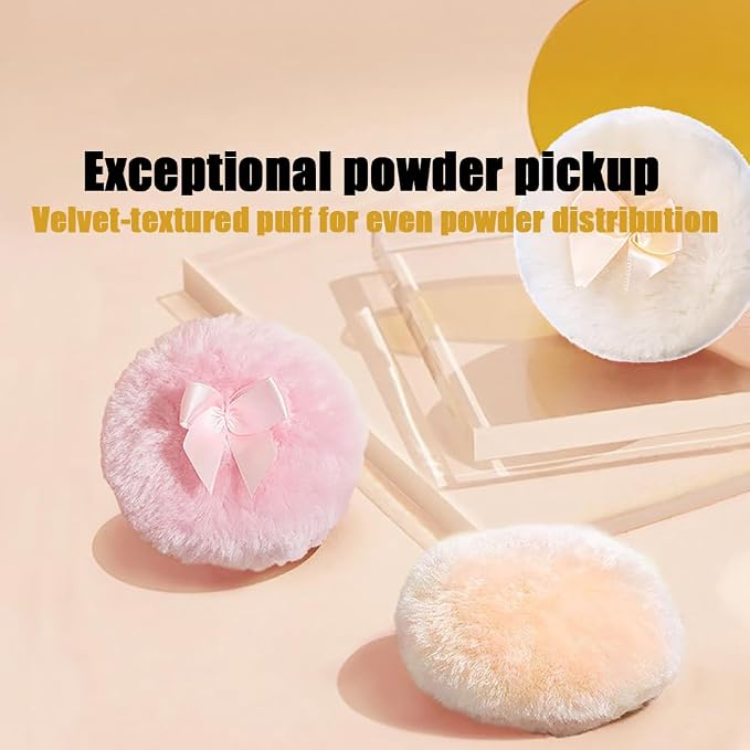 Luxury 4 Inch Glass Powder Container with 2 Soft 3.5" Puffs｜Non-Sealed Refillable Organizer for Body Powder, Makeup & Jewelry｜Setting Powder Applicator w/Loose Powder Storage(Crown-Olive Green)