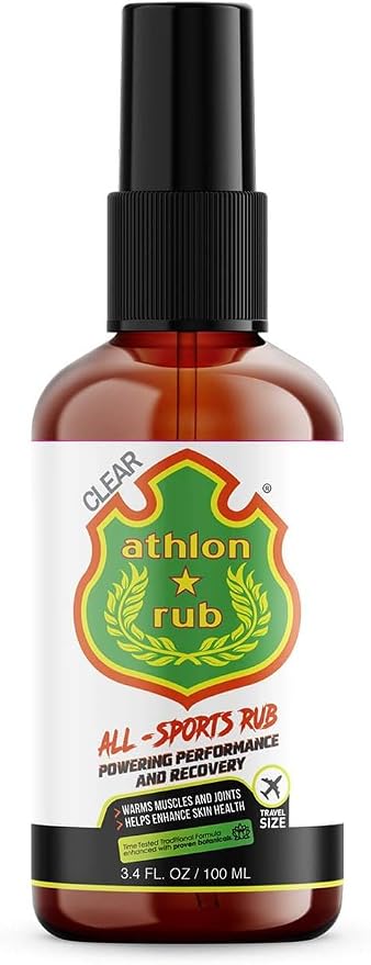 Muscle Rub Spray - Enhanced Sports Formula with Arnica, Ginger, and Turmeric for Sport Warmup, Massage and Recovery - 100 ml / 3.4 fl oz