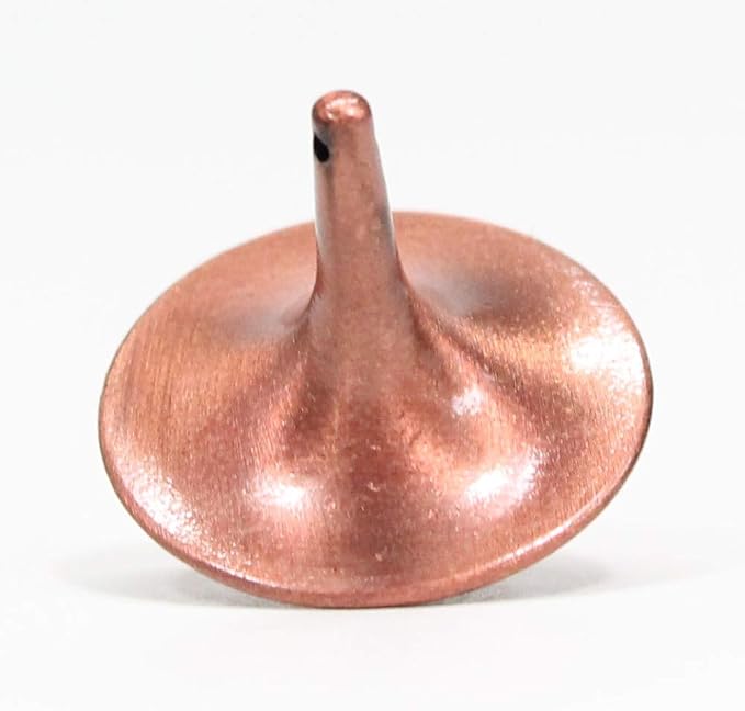Zeekio The Tiny Top Really Small Spin Top - Insane Spin Times (Copper)