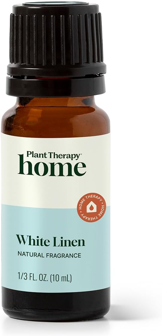 Plant Therapy Home White Linen Natural Fragrance 10 mL (1/3 oz) Fill Your Home with a Fresh Laundry Scent, Made of Essential Oils and Botanical Isolates, Long-Lasting Aroma