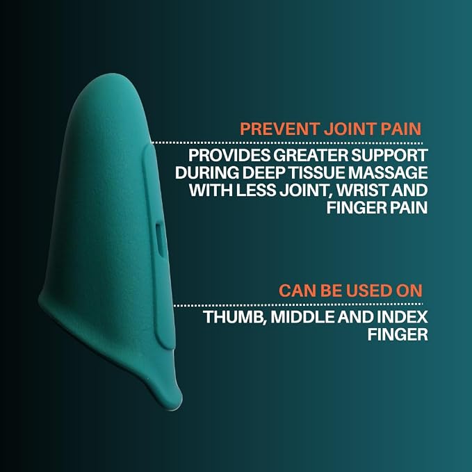 Thumbsavers Advance Massage Tool for Deep Tissue and Trigger Point Massage – Joint Support for Massage Therapists, Chiropractors and Physical Therapists – Hand Protection Aid (Small, Teal)