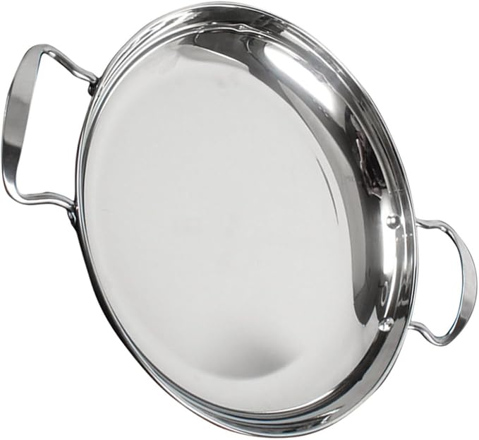 LABRIMP Korean Ramen Pan Double Handle Pot Stainless Steel Dry Pot Rapid Heat Transfer Cookware