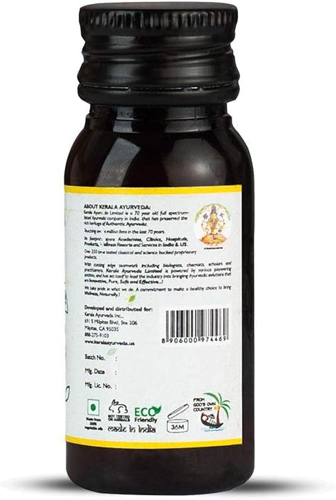 Kerala Ayurveda Gandharvahasthadi Castor Oil - Ayurvedic Oil for Internal Use to Balanc Vata, Maintain Optimal Colon Health, and Aids in Easy Elimination, 1.01 Fl Oz
