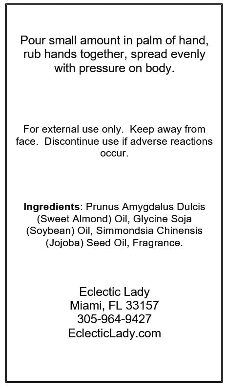 Chocolate Massage Oil, 16 oz, With Sweet Almond Oil and Jojoba Oil