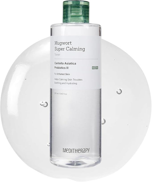 Mugwort Super Calming Toner - Korean Hydrating Toner for face, Purifying Mugwort Essence, Soothing, Calming, Refreshing Facial Toner for Oily, Dry, and Sensitive Skin, Daily Skin Care, 8.45 fl.oz