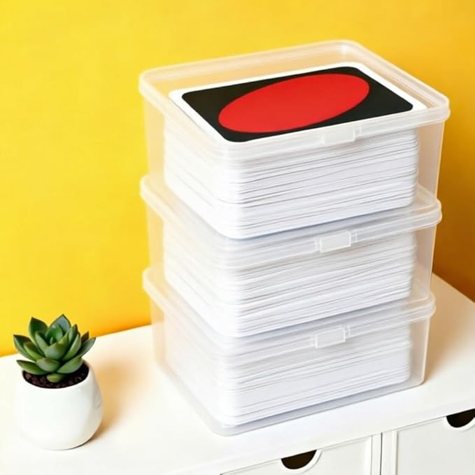 3PCS Card Case for UNO Card, Plastic Playing Card Case, Card Holder Box, Plastic Card Storage Box(NO Cards)