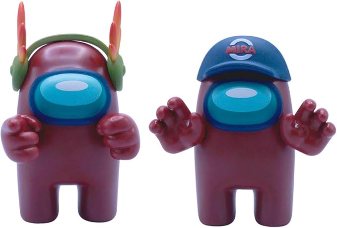 Among Us Collectible Figure – Maroon Crewmate with Baseball Hat, 7″ Action Figure – Just Toys Series 4