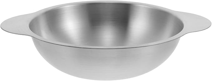 COLLBATH Stainless Steel Noodle Pot 6.85 Inch Korean Ramen Pot with Handle for Meal Prep, Bowl for Storing Pasta, Rice, and Salad, Easy Cleaning (Silver)
