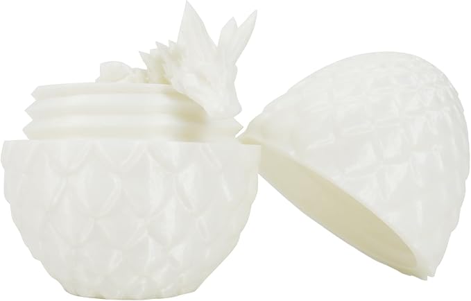 Pigmiss 3D Printed Dragon,3D Dragon Eggs with Dragon Inside,Dragon Fidget Toy for Adult,Full Articulated Dragon Crystal Dragon Easter Eggs Decoration for Gift (Luminous Color)