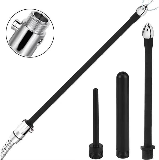 Enema Shower Kit 4-Piece Set with Control Valve Irrigation Kit for Men and Women Personal Cleansing, Easy to Operate