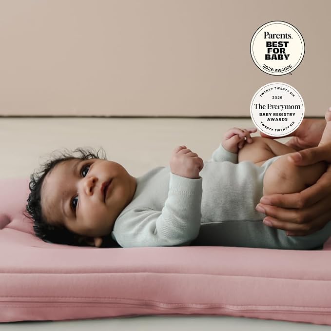 Snuggle Me® Baby Lounger Curve (0-6 Months) - Premium Organic Cotton with Foam Core, Machine-Washable Cover, Buttery-Soft & Breathable CSPC Compliant Infant Lounger Baby Nest with Travel Bag - Gumdrop