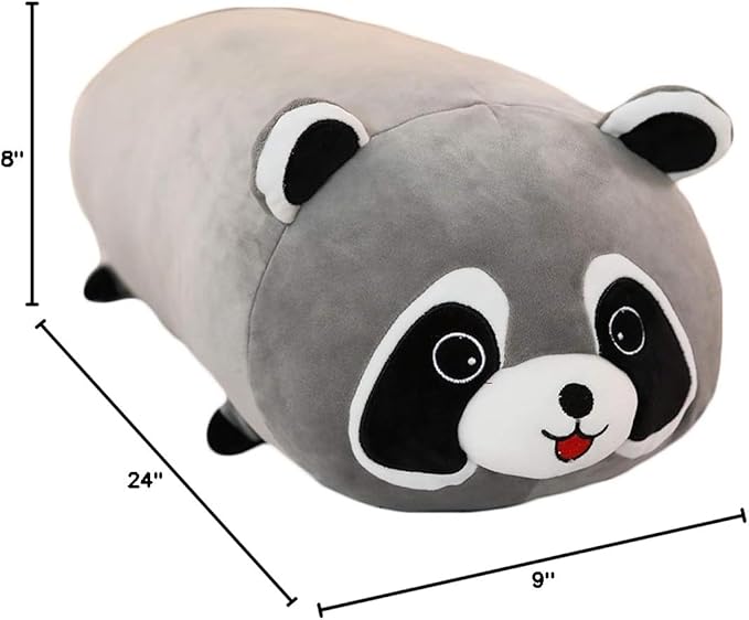 Panda Plush Pillow, Panda Stuffed Animal Cute Plushie Animal Toy Gifts for Kids Birthday,Christmas,Valentine 23.6"