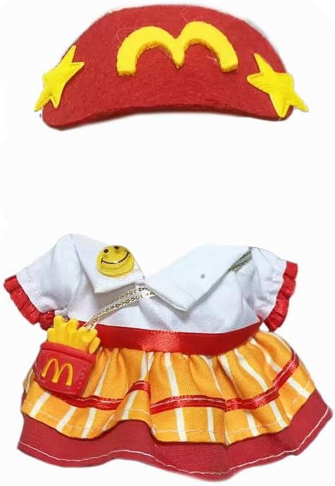 Clothes Set for 17cm Doll, 5 Pack Clothes & Outfit Pack for 17cm Dolls, Dolls Accessories for Collectors, No Doll Included (Set 1)
