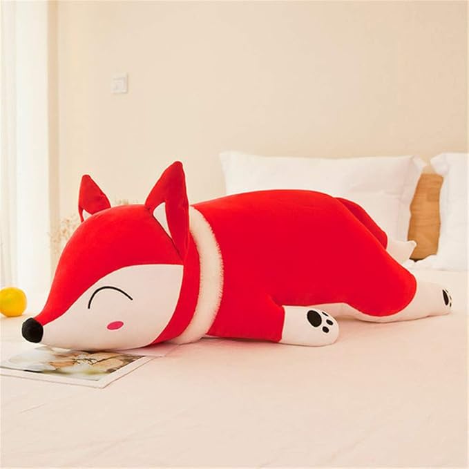 Stuffed Fox Animal Plush Toys 20 Inches Red Large Animal Stuffed Plushies Super Soft Cute Cuddly Pillow Cushion Stuff Dolls Birthday Xmas Gifts for Children Kids Boys Girls Room Decor, 20Inches