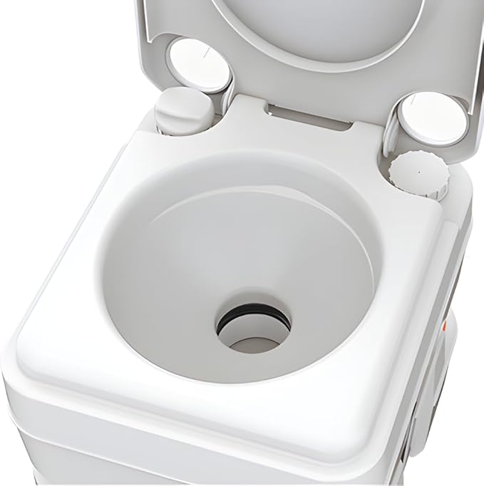 SEAFLO Portable Toilet for RV, Boat, and Camping (5.3 Gallon - Multifunctional)