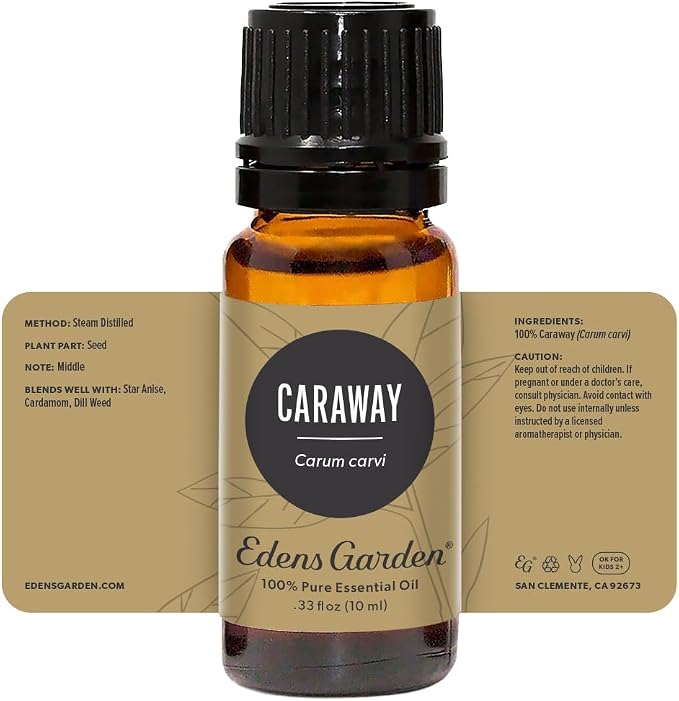 Edens Garden Caraway Essential Oil- 100% Pure Premium Grade, Undiluted, Natural, Therapeutic, Aromatherapy, The Best for Diffuser, Skin, Laundry, Humidifiers 10 ml (.33 fl oz)