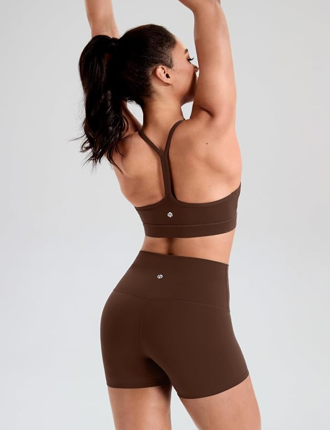 HeyNuts to Freest Womens Y Back Sports Bra, Spaghetti Strap Racerback Low Impact Workout Yoga Tops Padded A-C Cups *Updated