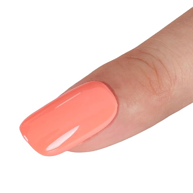 Light Coral Orange Gel Nail Polish, 15ml Orange Gel Polish for DIY Nail Art Starter or Manicure Salon,Spring Summer Fall Colors,UV NAIL Lamp Needed - GP0106