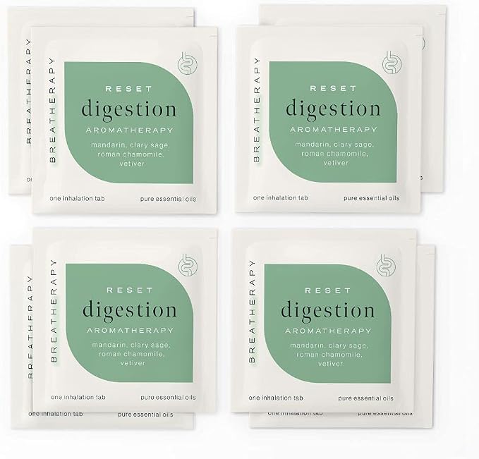 Aromatherapy Digestion Patches - Pure Essential Oil Aroma Patch - Mandarin and Roman Chamomile Essential Oils for Nausea and Discomfort - 8-Pack