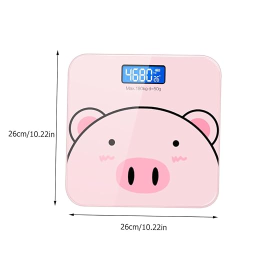 Outanaya 1pc Digital Body Weight Scale Multi- Scale Tempered USB Charging LCD Display for Home Bathroom