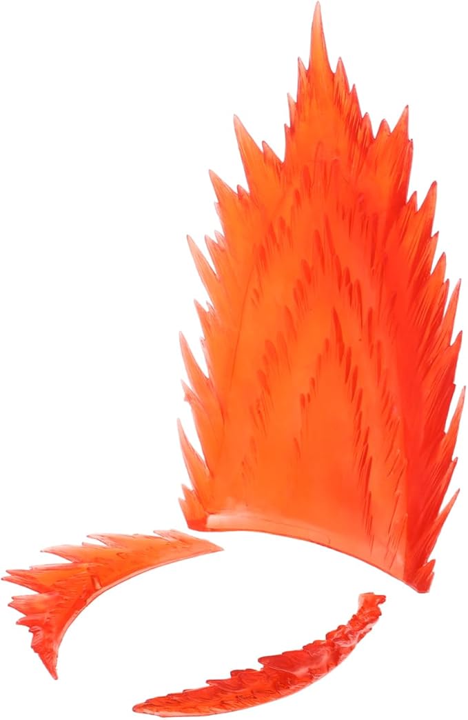 ibasesnice Figure Display Accessories - Dynamic Model Effects for Anime Collectibles Red Plastic Wave and Action Effects 20X15.5X15Cm