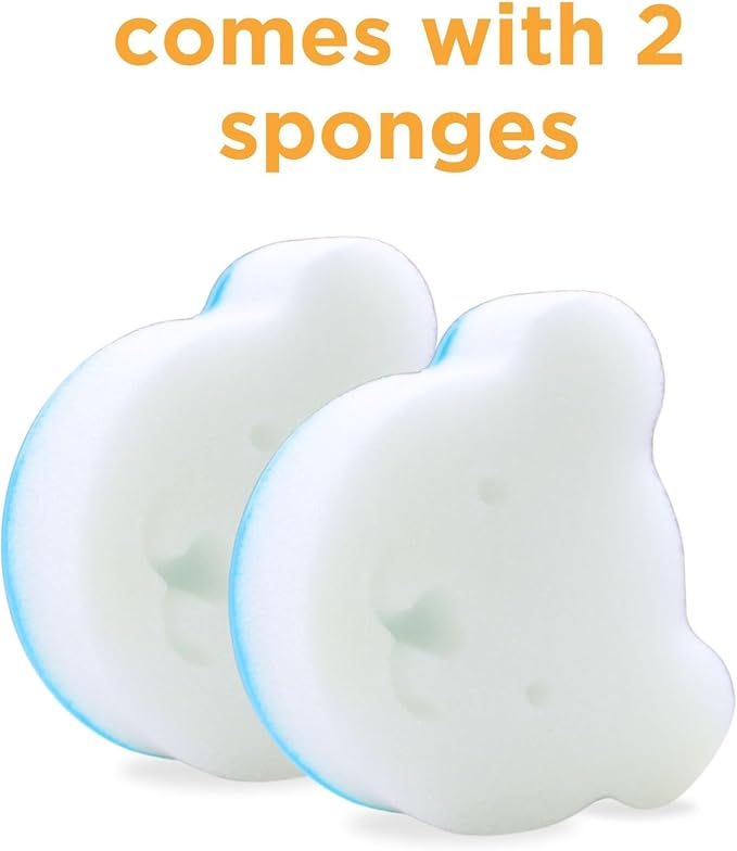 oogiebear Cradle Cap Sponge Replacement Set - Gentle & Effective Baby Scalp Care, Soft Sponge Refills for Cradle Cap Brush, 0+ Months, 2-Pack