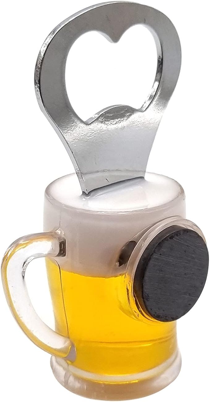 Creative Acrylic Beer Bottle Opener Beer Mug Shape Bottle Opener Kitchen Accessories Fridge (B)