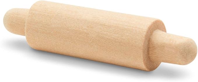 Wooden Mini Rolling Pin, 1-1/2 inches, Pack of 100, Perfect for Scrapbook Projects, Miniatures, Party Decor, and Crafts, by Woodpeckers