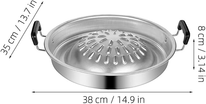 BESPORTBLE Multipurpose Pan Outdoor Barbecue Tray for Meat Veggies Lightweight Design for Picnics Camping and Family Gatherings Cooking Supplies