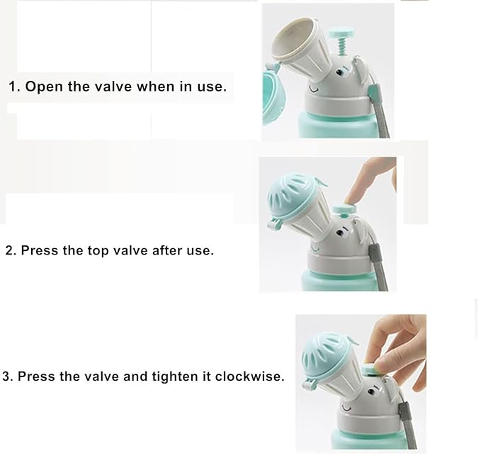 Kids Portable Travel Urinal 500ml for Toddler Boys Girls Pee Training Emergency Toilet Potty for Car Trip Outdoor Camping on the Road Park Beach Travel Essentials