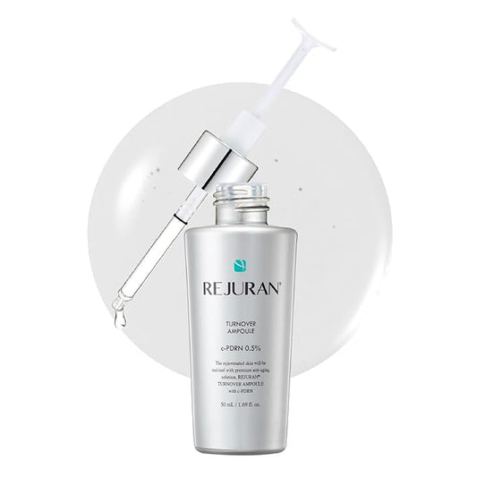 REJURAN® Turnover Ampoule, c-PDRN® [Larger Size] - Original Salmon DNA PDRN Face Serum for Rejuvenation, Firming, Hydration & Youthful Glow, Smooths Skin Texture. Korean Skincare (1.69 fl oz)