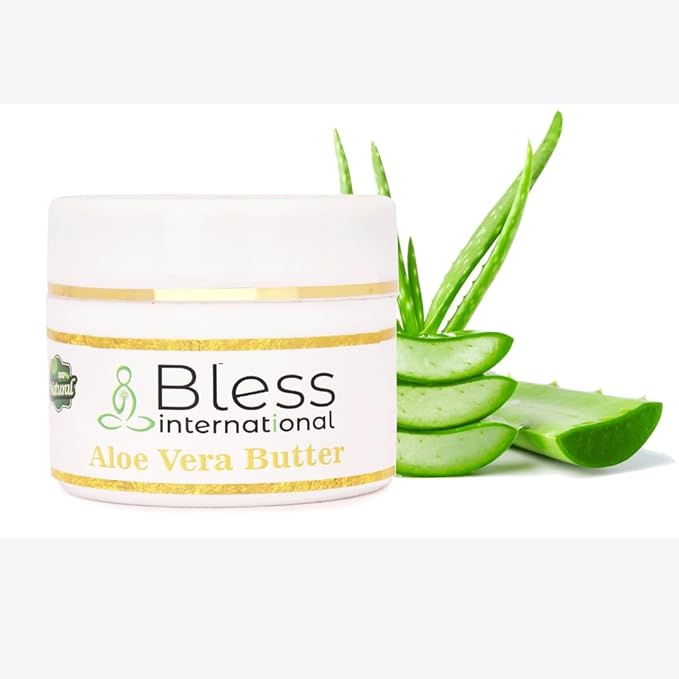 Organic Raw Aloe Vera Butter 100% Pure,Natural & Unrefined| Skin Moisturizer For Face, Body & Hair| 4 OZ/115 GM Ivory / White Grade A | DIY Creams, Balms, Lotions, Soaps| Softens Dry & Tough Skin