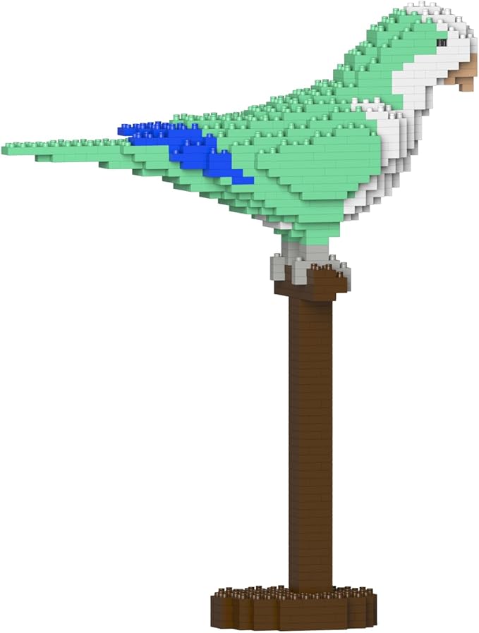 JEKCA Quaker Parrot 01S-M01 | Parrot Plastic Building Blocks | Age 14+