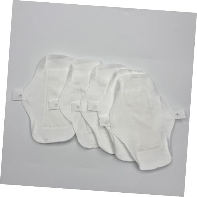 Mipcase 3pcs Cloth Sanitary Pads Washable Reusable Panty Liners with Button Fixing Soft Underpants Lining for Women Travel Daily Use