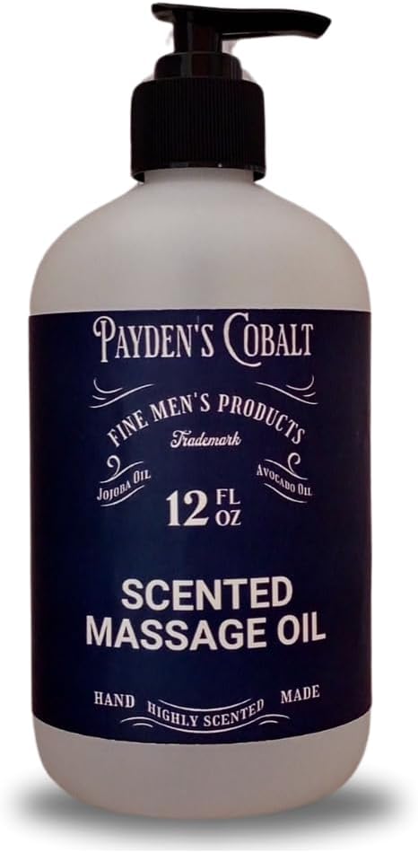 Payden's Cobalt Cedarwood Sandalwood & Musk for Men Scented Massage Oil, 12 Oz