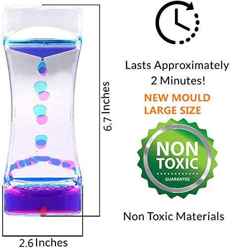YUE MOTION Liquid Motion Bubbler Visual Sensory Toys, Liquid Timer– New Big Calming Sensory Bubbler Toy- Colorful Liquid Hourhlass for Stocking Stuffers, Novelty Gifts