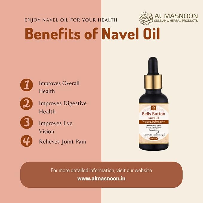 Belly Button Oil/Nabhi Oil/with Coconut, Sarsu & Olive Oil 30Ml Pack of 1