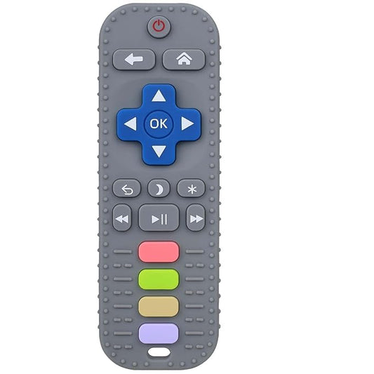 Chuya TV Remote Teether for 3-12-18 Months Babies Infant Toddlers Remote Teethers Silicone Baby Teething Toys