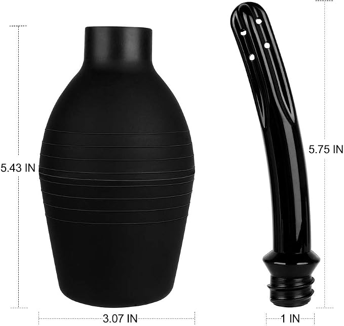 RANEU Enema Bulb Kit with Lube Anal Douche Superior Materials Douche for Men Women