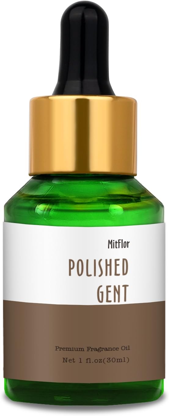 Polished Gent Fragrance Oil by MitFlor, 30ml Premium Fragrance Oil for Candle & Soap Making, Large Size Home Diffuser Oil, Masculine Woody Cologne Scent, Inspired by a Classic Luxury Men’s Fragrance